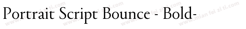 Portrait Script Bounce - Bold字体转换